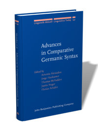 Book Cover -- Advances in Comparative Germanic Syntax